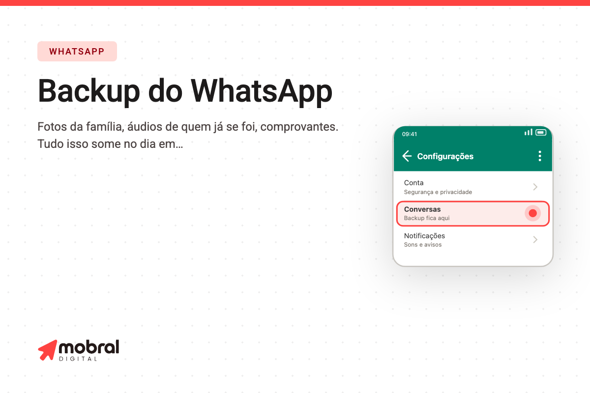 Capa do artigo: As conversas do WhatsApp só sobrevivem à troca de celular se o backup estiver ligado — e ele não vem ligado