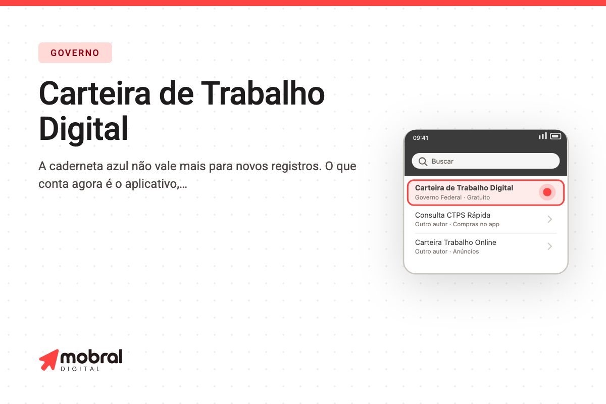 Capa do artigo: A carteira de trabalho virou aplicativo — e todo o seu histórico de emprego já está lá dentro, esperando você abrir