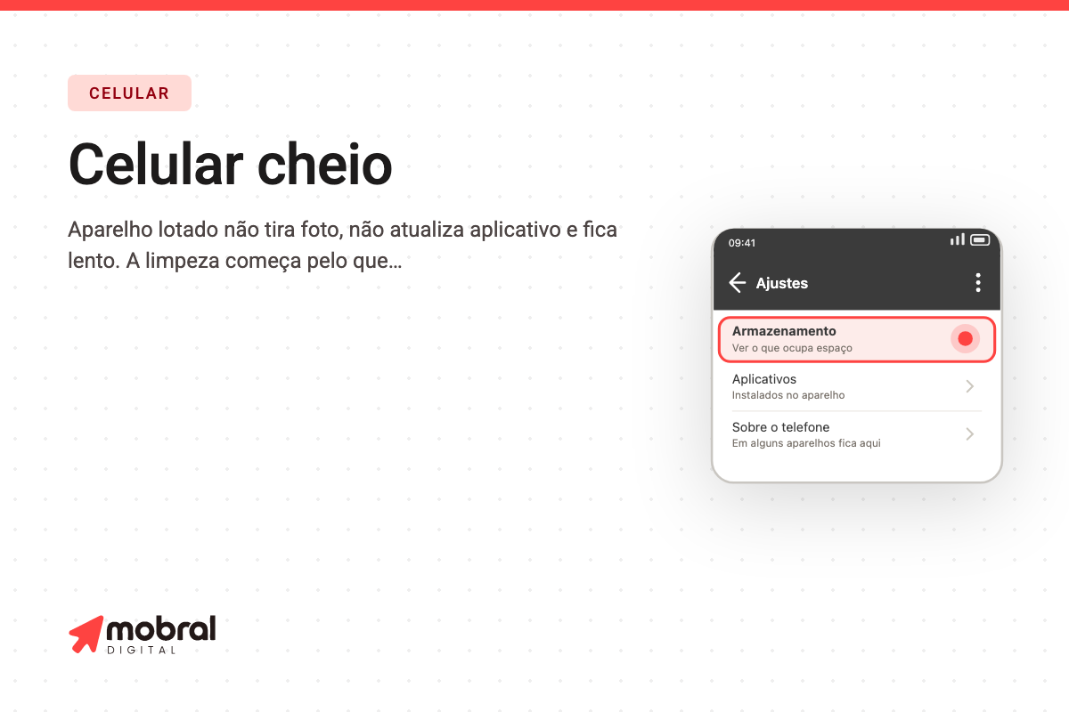 Capa do artigo: Memória cheia trava o celular inteiro — e quase sempre são os vídeos do WhatsApp ocupando o lugar