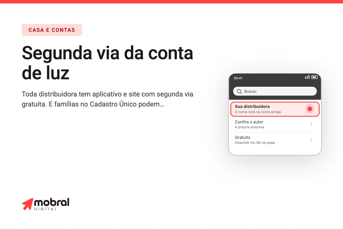 Capa do artigo: A conta de luz não chegou: a segunda via sai no celular em um minuto, e existe desconto que quase ninguém pede